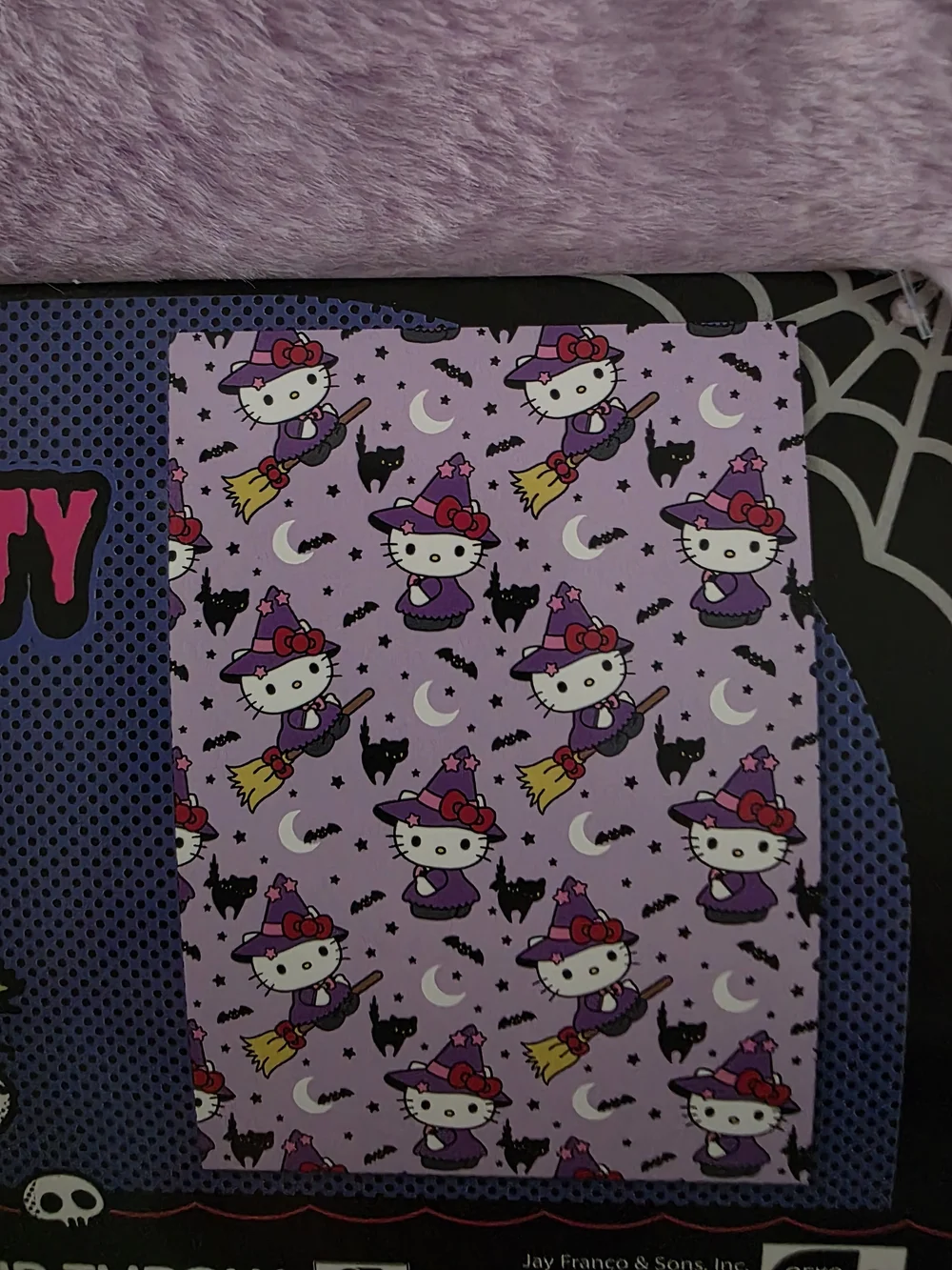 NWT Hello Kitty Purple Halloween Witch Faux Rabbit Fur Throw